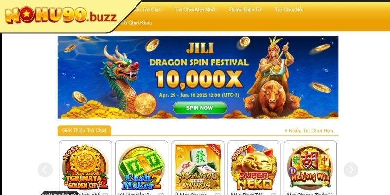 Sảnh JILI NOHU90 – Trải Nghiệm Slot Game Đỉnh Cao Hấp Dẫn 1 Giới thiệu sảnh JILI NOHU90